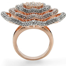 Load image into Gallery viewer, 1W023 Rose Gold + Rhodium Brass Ring with Top
