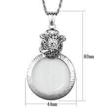 Load image into Gallery viewer, 3W913 Rhodium Brass Magnifier pendant
