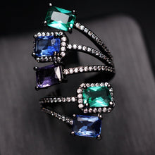 Load image into Gallery viewer, Colorful Women Ear Cuff Earrings Full Pave Cubic Zirconia

