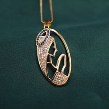 Load image into Gallery viewer, Double Side Pendant Necklaces Zircon Aesthetic
