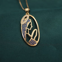 Load image into Gallery viewer, Double Side Pendant Necklaces Zircon Aesthetic
