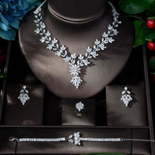 Load image into Gallery viewer, Luxury Leaf Full AAA Cubic Zirconia Jewelry Set

